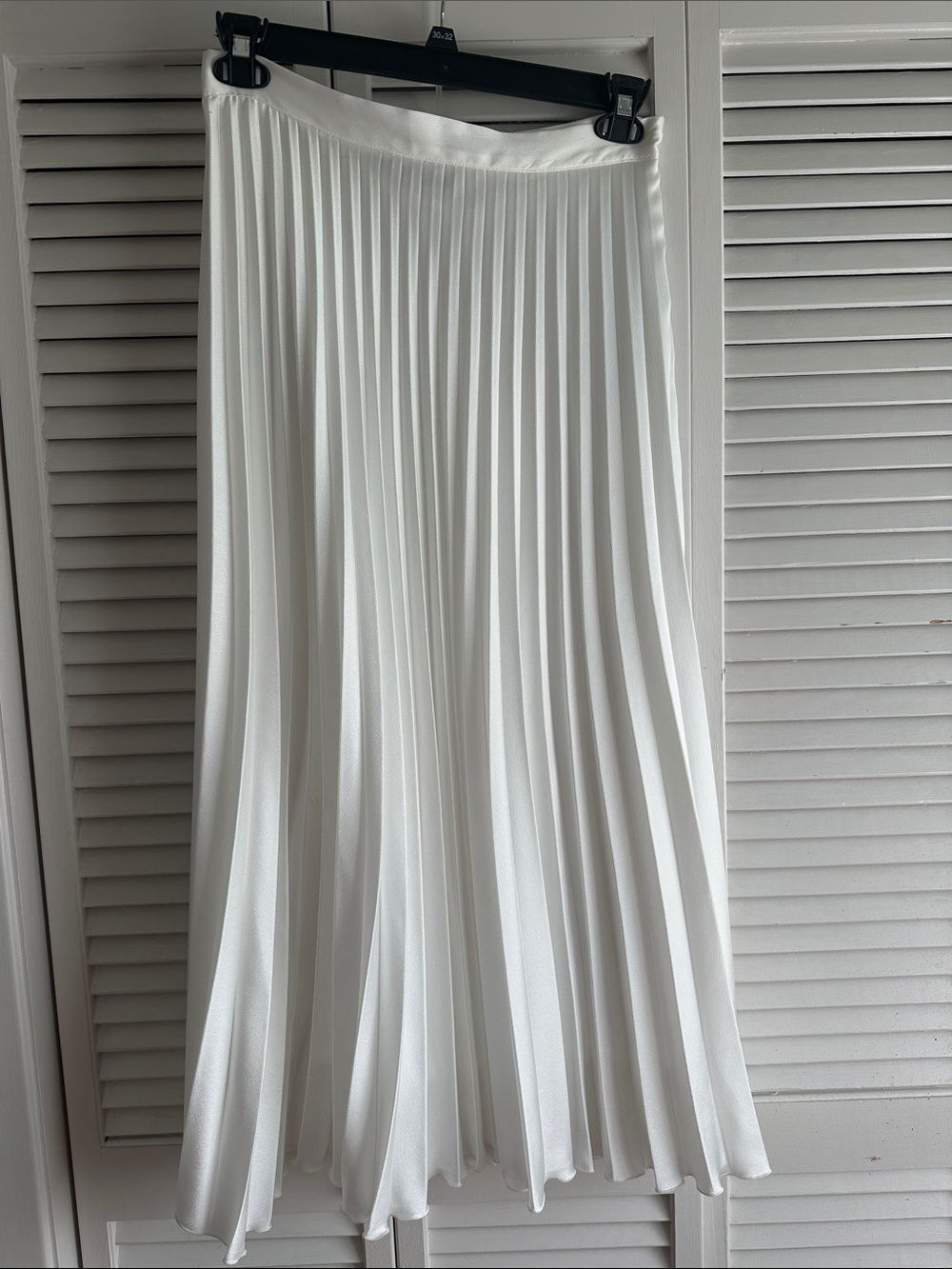 Zara White Pleated Maxi Skirt
